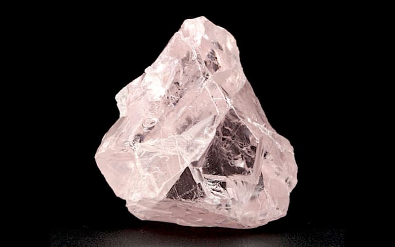 108.39 carat pink rough diamond