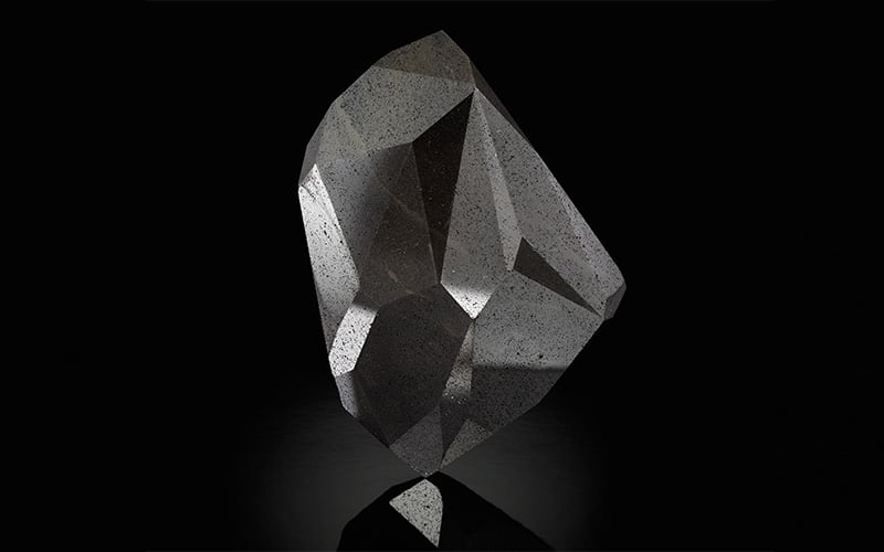 555 carat black diamond