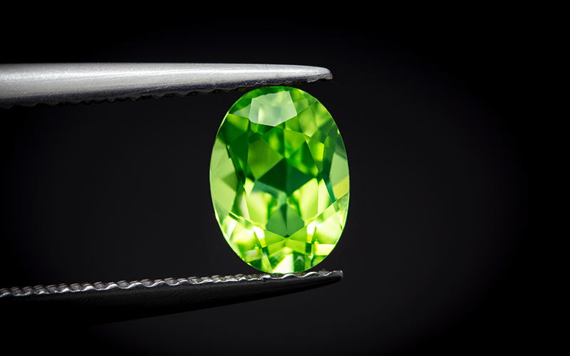 olive green peridot