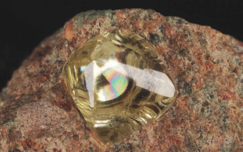 Yellow rough diamond