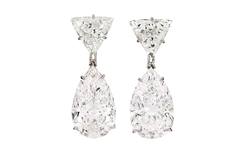 Fine pair of diamond earrings