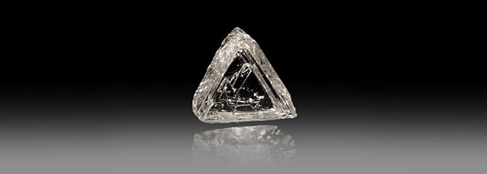 Rough diamond macle