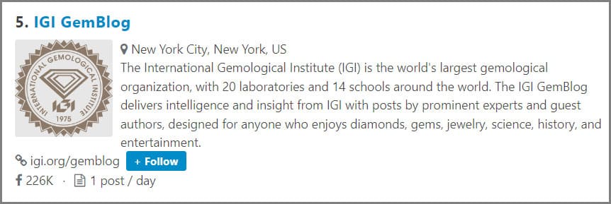 IGI Gemblog Feedspot #5