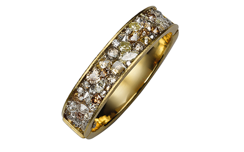 Todd Powell pin set diamond jewelry